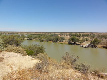 Though I Did Pause To Take A Photo Looking Back Across The Murray River To Where I Camped Last Night.